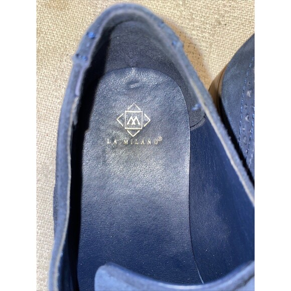 La Milano Men’s Dress Shoes Size 9.5 M Blue Suede Leather Athleisure Business main image 7